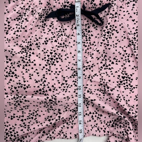 Victoria's Secret Dreamer Flannel Long Pajama Set Babydoll Tiny Hearts - XXL - Picture 10 of 12